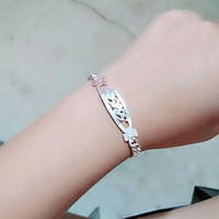 Quà tặng-Lắc bạc trẻ em khắc tên ( ng lớn cũng đeo đc ạ)