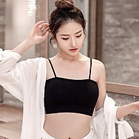 Áo Lót Ống Mặc Nửa Người có đệm Màu Trơn Cho Nữ