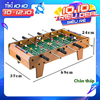 Bộ Đồ Chơi Bàn Bóng Đá Bi Lắc Bằng Gỗ 6 Tay Cầm - Có Chân Đứng - 2 Loại Kích Thước - Hàng Chuẩn, Đẹp, Chắc Chắn