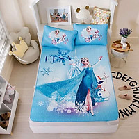 Chiếu Điều Hòa Cao Su Non Latex 5D Công Chúa Elsa Và Người Tuyết