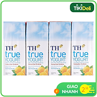 Lốc 4 sữa Chua Uống Tiệt Trùng Hương Cam Tự Nhiên TH True Yogurt 180ml