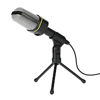 Desktop Microphone with Tripod Professional Podcast Studio Microphone For Laptop/PC (3.5mm Jack/2.1M-Cable) For