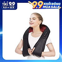 Đai Massage Thư Giãn Đa Năng 8 Đầu Massage Cho Cổ Vai Gáy Có Chức Năng Nhiệt Giúp Tăng Cường Lưu Thông Máu - Tặng kèm máy massage cầm tay Mini - Hàng nhập khẩu