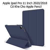 Bao Da Cover Dành Cho Apple Ipad Pro 11 Inch 2020 Có Khe Cho Apple Pencil Hỗ Trợ Smart Cover