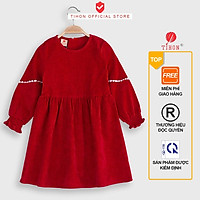 Váy Trẻ Em TIHON Chất Liệu Nhung Ấm Áp Thời Trang Cho Bé Gái VT071121