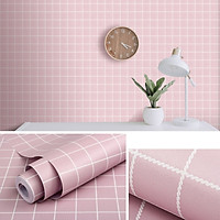 Cuộn 10M Giấy dán tường GDT04 - CARO HỒNG có sẵn keo rộng 45cm (tự thi công) dùng cho đủ loại bề mặt sơn, gỗ, kim loại với diện tích hoàn thiện đến 4m2 giúp không gian trở nên mới mẻ, sinh động