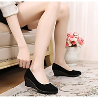 IELGY Pull-on women's shoes Korean version of the old breathable comfortable black flat shoes