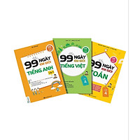 Combo 3 cuốn: 99 NGÀY EM GIỎI lớp 4 TOÁN + TIẾNG VIỆT +TIẾNG ANH( tặng 1 giá đỡ iring)