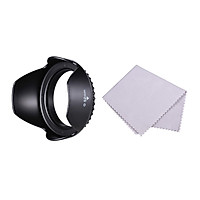 72mm Tulip Flower Lens Hood with Cleaning Cloth for DSLR Camera Lens Quick Mounting