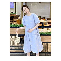 Đầm bầu đẹp đầm bầu thiết kế in hoa DN19