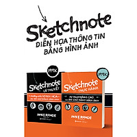 Combo Trọn Bộ Sketchnote - Ghi chép bằng hình ảnh ( Sketchnote Lý Thuyết + Sketchnote Thực hành ) Quà Tặng: Cây Viết Kute'