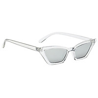 Women Designer Tiny Cat Eye Vintage Sunglasses Flat Lenses Eyeglasses UV400