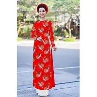 ÁO DÀI TRUYỀN THỐNG LỤA NHẬT IN CÂY TRÚC