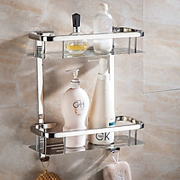 Kệ Nhà Tắm, Kệ Góc Nhà Tắm, Kệ Để Đồ nhà tắm Inox 304 kiểu Thẳng 2 Tầng Cao Cấp
