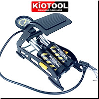 Bơm xe máy - Bơm xe đạp chân - Bơm đạp chân 2 ống đa năng - Bơm hơi đạp chân mini Xe Đạp, Xe Máy, Xe Ô tô, Xe Hơi Đa Năng Dễ Dàng Xếp Gọn thân hợp kim siêu bền, hỗ trợ cả van Mỹ và van Pháp Thương hiệu KIOTOOL