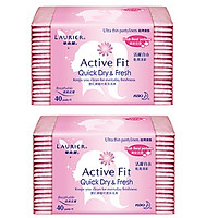 Combo 2 Băng Vệ Sinh Laurier Active Fit Siêu Mỏng Hương Hoa - 40 Miếng