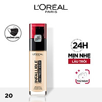 Kem nền 24h mịn nhẹ lâu trôi L'oreal Paris Infallible 24h Fresh Wear Liquid Foundation 30ml