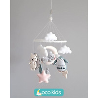 Đồ chơi treo nôi cho bé kích thích thị giác ảnh thật, treo nôi phát nhạc tự xoay mẫu CHIM CÁNH CỤT 4