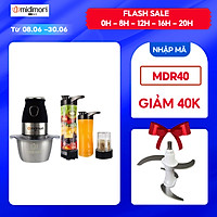 Máy Xay Sinh Tố Midimori MDMR-188 Tặng Kèm 01 Bộ Dao Xay Thịt Dự Phòng - Hàng Chính Hãng
