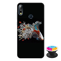 Ốp lưng điện thoại Asus Zenfone Max Pro M2 hình Cá Betta Mẫu 2 tặng kèm giá đỡ điện thoại iCase xinh xắn - Hàng chính hãng