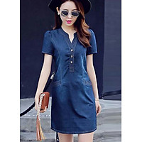 Đầm Jean Suông Công Sở