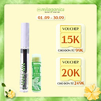 Combo Son Trà Xanh Thiên Nhiên Dưỡng Môi, Giảm Thâm Milaganics (4.5g) + Mascara Dầu Dừa Dưỡng Mi Milaganics
