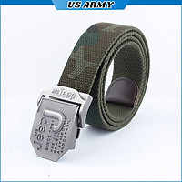Thắt Lưng Vải Nam Phong Cách Lính U669 Mặt Khóa Hợp Kim Thép Không Ghỉ Sáng Bóng-Hàng chính hãng