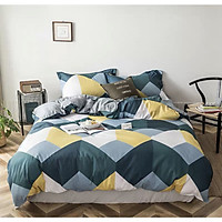 Bộ chăn ga gối cotton LIDACO PL1 - Ziczac (SP001153) - TẶNG VỎ GỐI ÔM