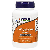 Now L-Cysteine 500mg + Vitamin B-6 & C Hỗ trợ Trị Mụn, Bổ sung dinh dưỡng cho Da, Móng, Tóc Chai 100 Viên