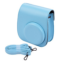 Portable Instant Camera Case Bag Holder PU Leather with Shoulder Strap Compatible with Fujifilm Fuji Instax Mini 11