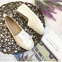 Giày lười slip on nữ bọc cói vintage thời trang GL10