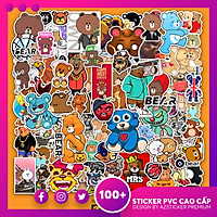 Set 50 Hình Sticker Gấu Teddy Bear | Sticker Dán Nón Bảo Hiểm , Dán Điện Thoại , Dán Laptop
