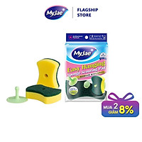 Miếng bọt biển MyJae Đài Loan mút xốp rửa bát rửa chén đa năng kèm miếng nhựa hít kê