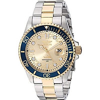 Invicta Men's Pro Diver Quartz Watch with Stainless Steel Strap, Two Tone, 22 (Model: 30022)