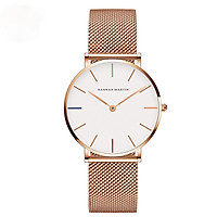 Đồng Hồ Quartz Hannah Martin Phong Cách Nhật Bản Hàn Quốc Thiết Kế Sang Chảnh Tinh Tế Dành Cho Các Nàng