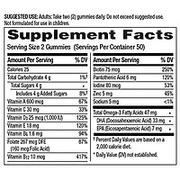 Centrum MultiGummies Multi + Omega-3 (100 Count, Natural Strawberry, Lemon, Orange Flavors) Multivitamin / Multimineral Supplement Gummy