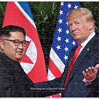 Tranh ghép hình thần tượng Donald Trump and Kim Jong-un