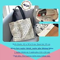 Túi Tote Nữ Túi Vải Canvas Vải Bố Vintage HQ Ulzang Đeo Vai Cỡ Lớn Đi Học Đi Chơi Du Lịch Dạo Phố Yola TUIV.002