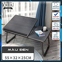 Bàn Laptop đa năng tùy chỉnh 5 góc độ Bàn học bệt gấp gọn sử dụng trên sàn có khay cốc thích hợp cho học online và trẻ em - Hàng chính hãng