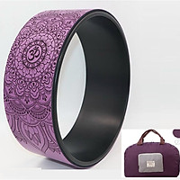 Vòng tập yoga 33 * 14 cm PU (Tặng Kèm túi đựng vòng) khung nhựa ABS chịu lực 300 kg bọc cao su Pu in hoa văn chống trơn trượt 100%