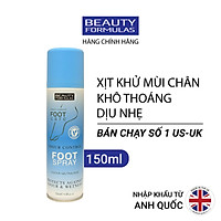 Xịt khử mùi chân Beauty Formulas dạng chai 150ml