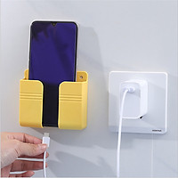 Giá, Kệ Dán Tường Để Sạc điện thoại, Remote Đồ Dùng Giá Đỡ Sạc Điện Thoại Có Móc Treo Giữ Dây Điện