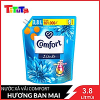 Nước Xả Làm Mềm Vải Comfort Giữ Màu & Bền Vải Hương Ban Mai Đậm Đặc Một Lần Xả 3.8L