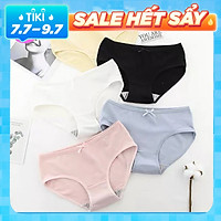 Bộ 10 Quần Lót Nữ Cotton thương hiệu BAW thoáng mát đính nơ xinh siêu tôn dáng mẫu QLN05