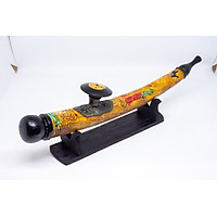 Điếu hút thuốc từ xương cong được chạm trổ họa tiết Ông Thọ dài 32cm