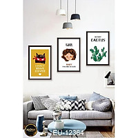 MUA 1 TẶNG 1 Bộ 3 Tranh Treo Tường Phong Thủy Canvas Khung Gỗ Tranh Phòng Ăn Phòng Ngủ Phòng Bếp Phòng Khách