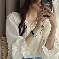 Áo sơ mi nữ T-mon vải voan tay lòe thoáng mát dành cho các nàng đi chơi đi làm dự tiệc