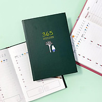 Sổ 365 Ngày Sổ Nhật Ký Kế Hoạch Everyday Planner A5 Cao Cấp Tặng Kèm 2 Bút Mực Nước Mực Đen Và 1 Đánh Dấu Sách Dễ Thương (Quà Tặng Mẫu Ngẫu Nhiên)