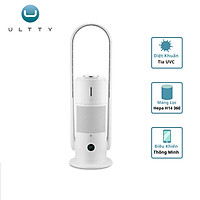 Máy Lọc Không Khí Bù Ẩm ULTTY SKJ-CR022 Dạng Quạt, Diệt Khuẩn Bằng Tia UV, Chế Độ Làm Mát 9 Cấp, Bộ Lọc HEPA H13 Loại Bỏ 99,97% Bụi Mịn, Vi Khuẩn, Virut, Bù Ẩm 3 Cấp - Hàng Chính Hãng