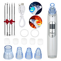 Blackhead Remover Pore Vacuum Electric Blackhead Vacuum Cleaner Blackhead Extractor Tool Device with 5PCs Acne Removing